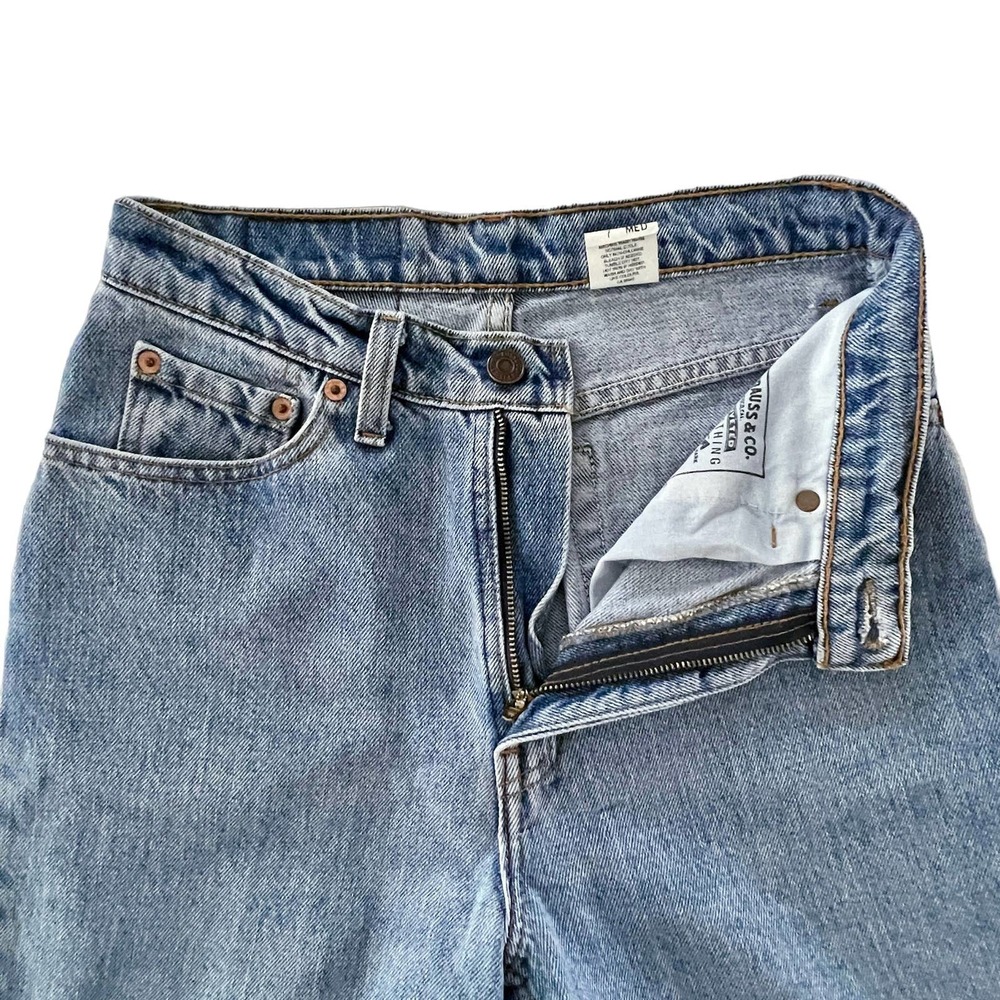 Vintage 90s Levi’s 512 Slim Fit Tapered Leg 7 MED/27" Waist Blue Jeans Denim - Picture 4 of 11
